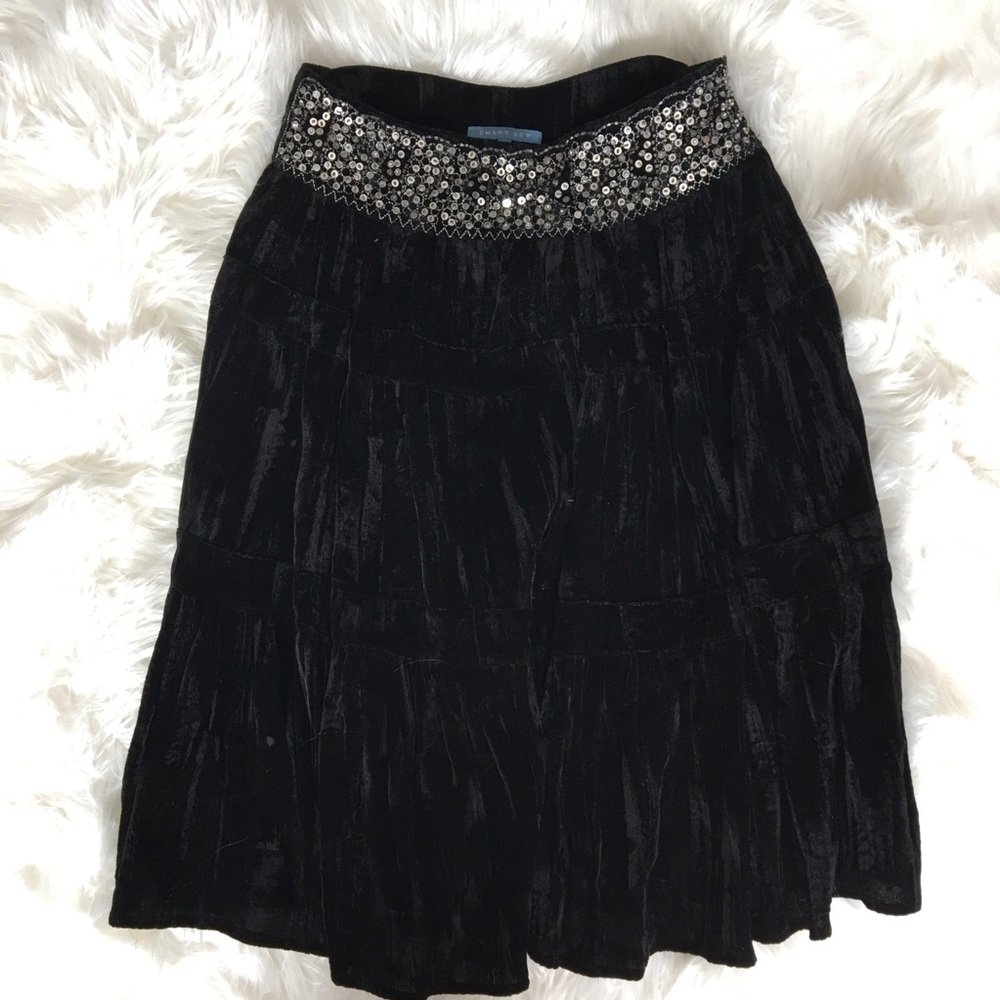 Velvet Boho Peasant Gypsy Skirt